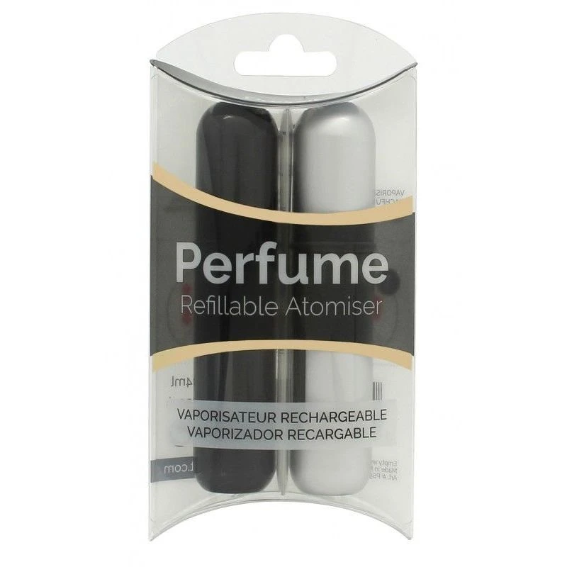Pressit Flacone Spray Ricaricabile Duo Pack - Nero & Argentato 3 Pressit Flacone Spray Ricaricabile Duo Pack - Nero & Argentato