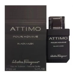 Salvatore Ferragamo Attimo Black Musk 100 Ml Eau De Toilette Edt Spray Profumo Uomo