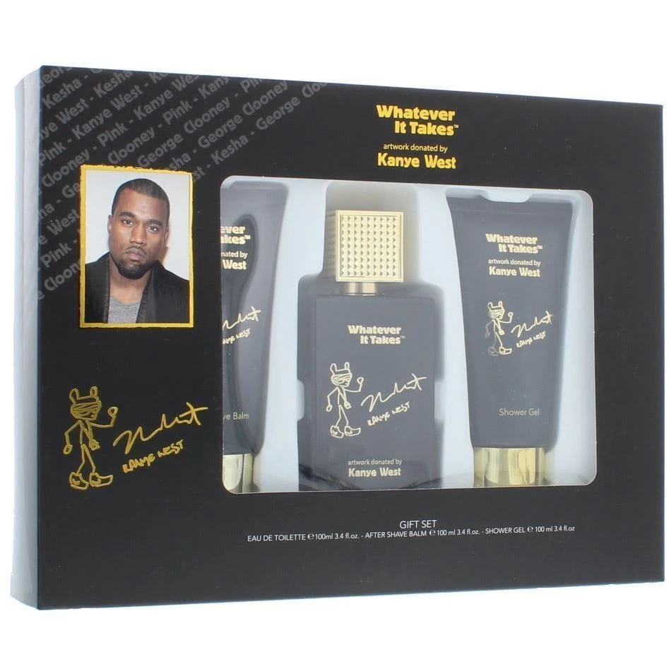 Whatever It Takes Kanye West Set Regalo 100ml EDT + 100ml Balsamo Dopobarba + 100ml Gel Doccia 3 Whatever It Takes Kanye West Set Regalo 100ml EDT + 100ml Balsamo Dopobarba + 100ml Gel Doccia
